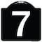 Signmission Sign with Number 7 Heavy-Gauge Aluminum Architectural Sign, 18" x 18", BW-1818-22901 A-DES-BW-1818-22901 - alternate 1